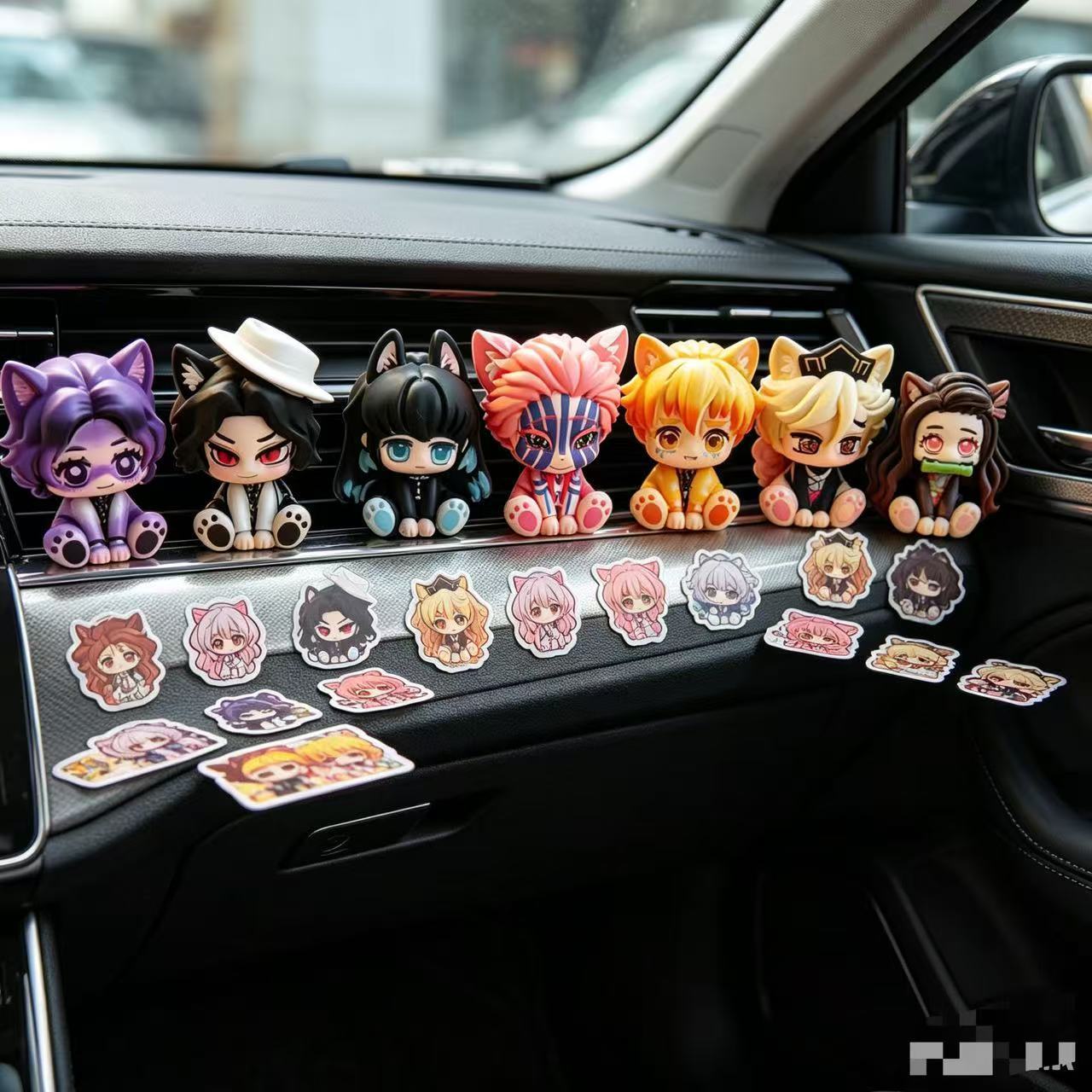 Car Accessories Papar - Figurinha Chibi Fofa de Demon Slayer
