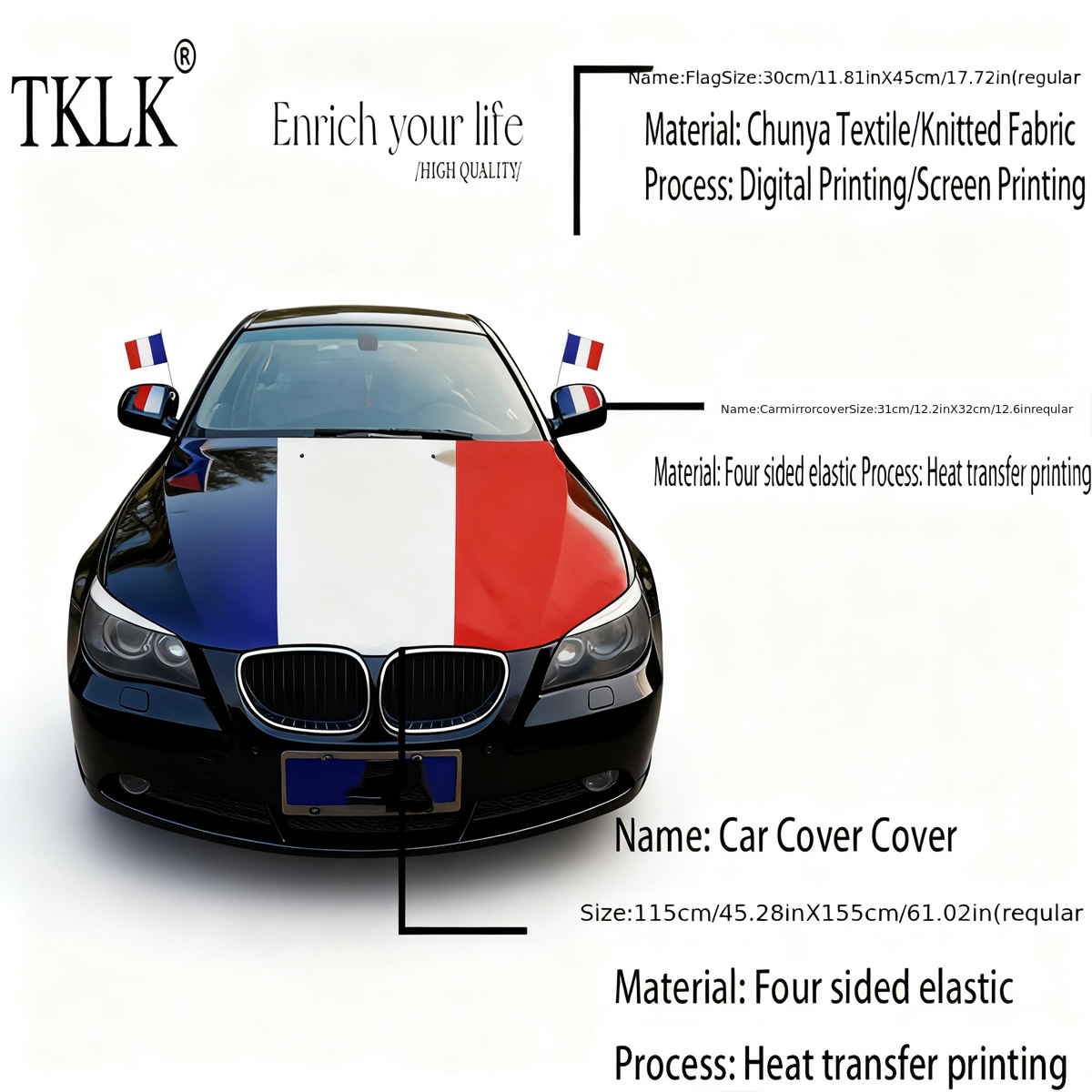 Car Accessories Banner - Capa de bandeira do capô da