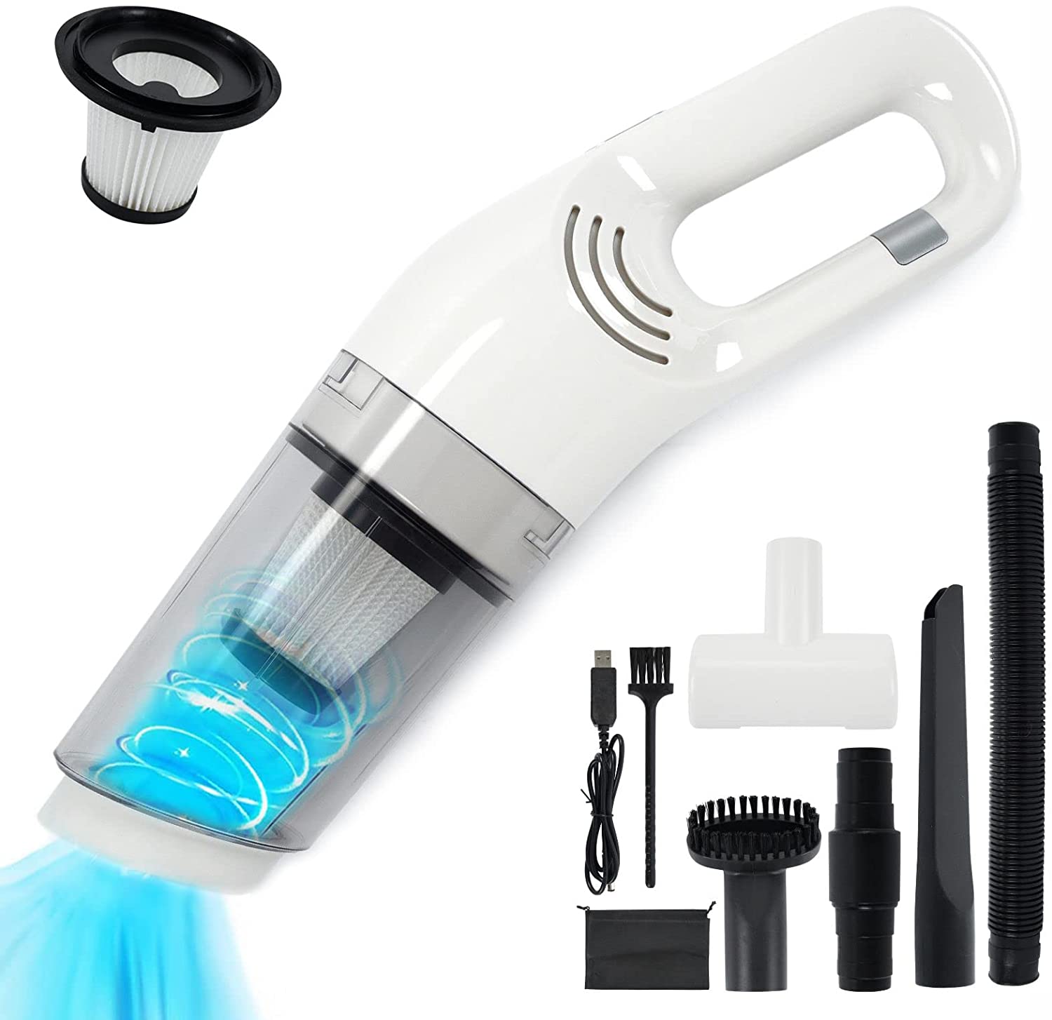 Car Vacuum Cleaner - Aspirador de Carro Sem Fio Portátil