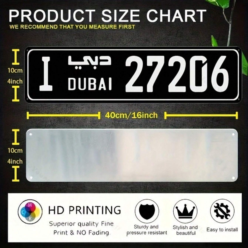 CIFBUY 1 peça Placa Decorativa - Car Accessories In Dubai avaliação e preço