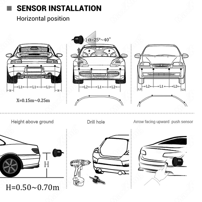 Kit de radar reverso para carr - Car Accessories Online avaliação e preço