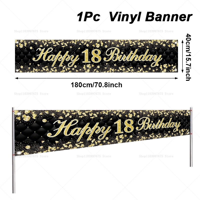 Feliz 18o aniversário banner d - Car Accessories Banner avaliação e preço