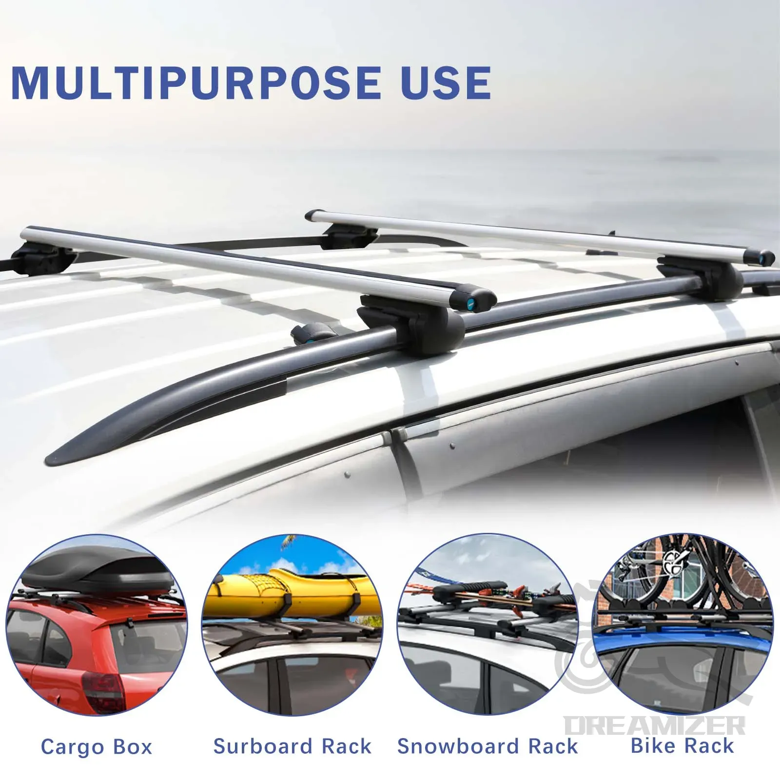 Barra transversal de alumínio  - Car Roof Rack Cross Bar avaliação e preço