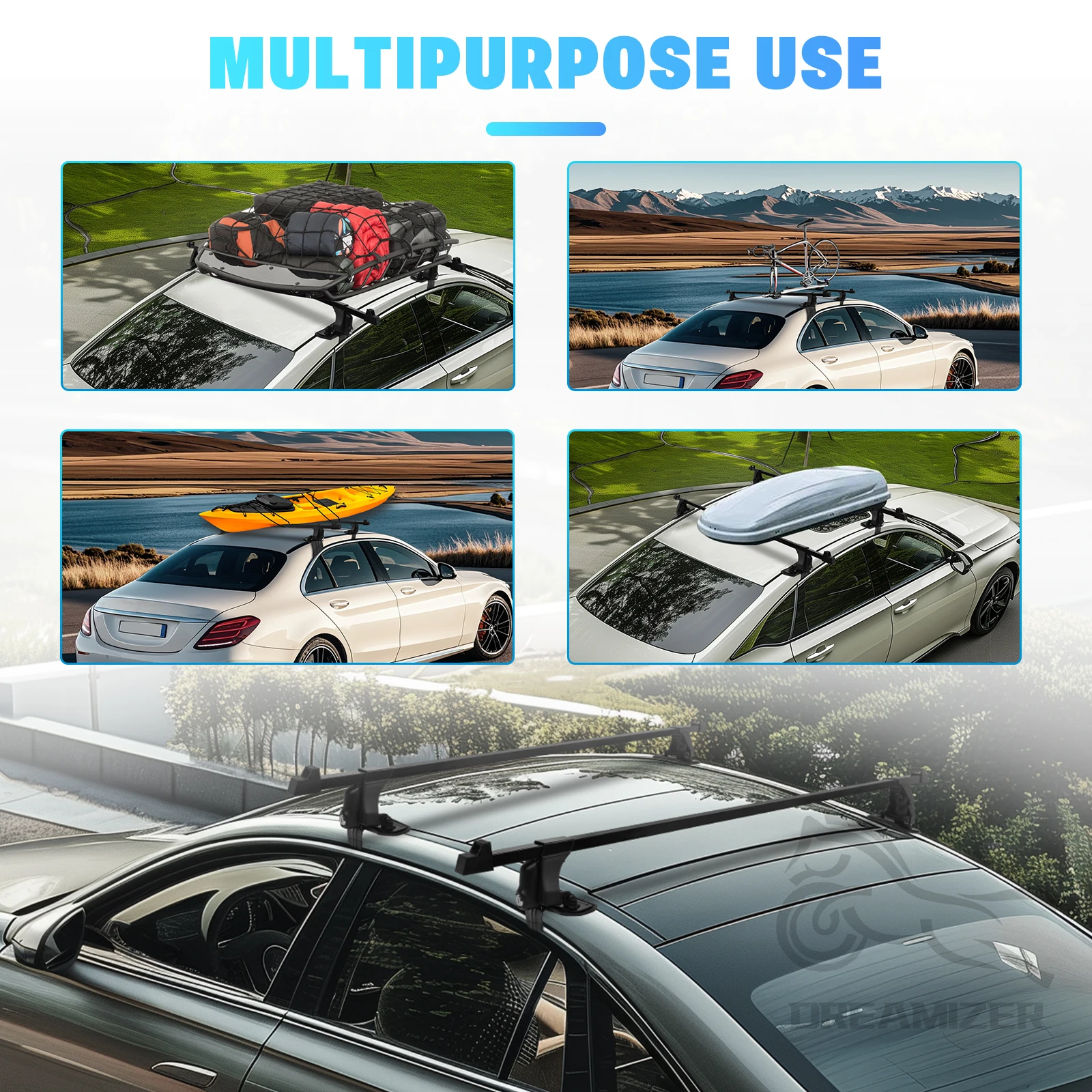 1 par universal 54 polegada ve - Car Roof Rack Cross Bar avaliação e preço