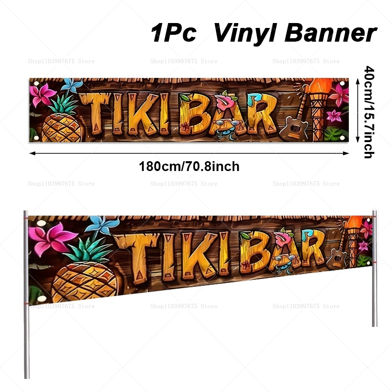 Tiki bar banner tropical havai - Car Accessories Banner avaliação e preço
