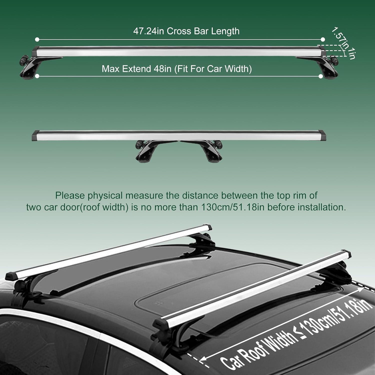 Barra Transversal Universal pa - Car Roof Rack Cross Bar avaliação e preço